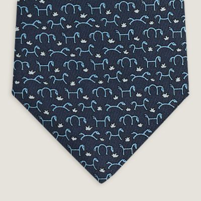 Fers Lucky tie - Blue | Hermès Hong Kong SAR